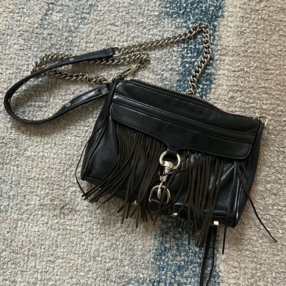 Rebecca Minkoff black leather crossbody bag